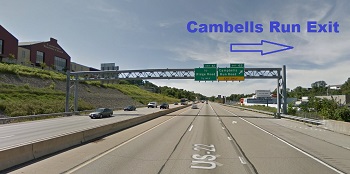 Campbells Run Road exit