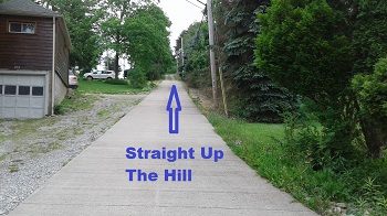 Up the hill