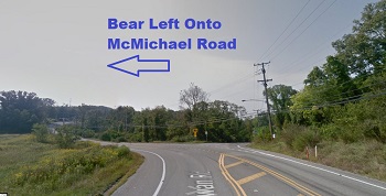 Bear left onto McMichael Road
