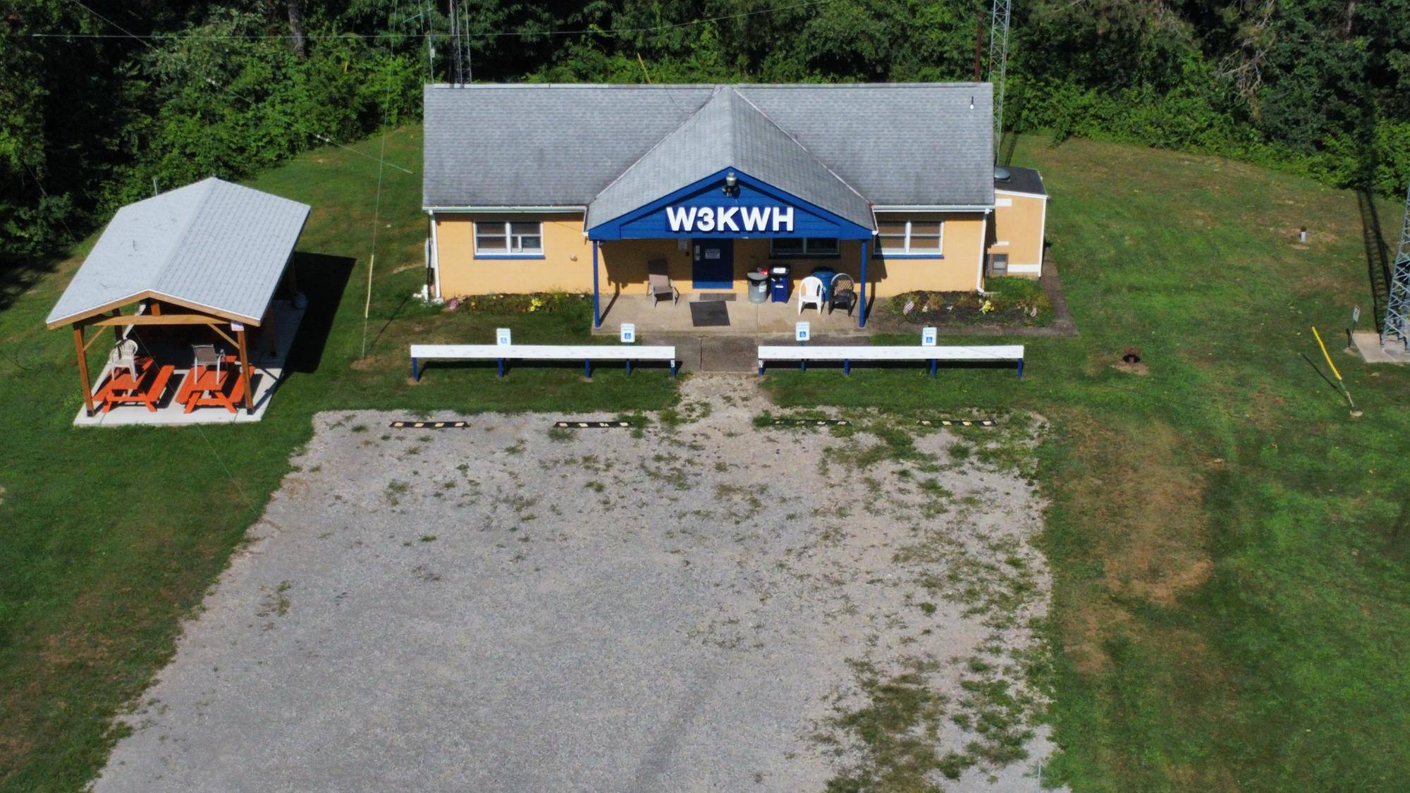 The W3KWH clubhouse from the air