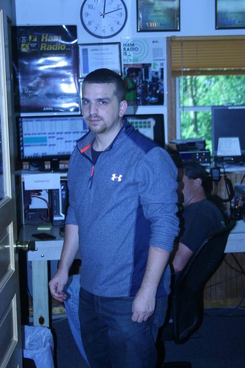 Matt watch the activity at Field Day